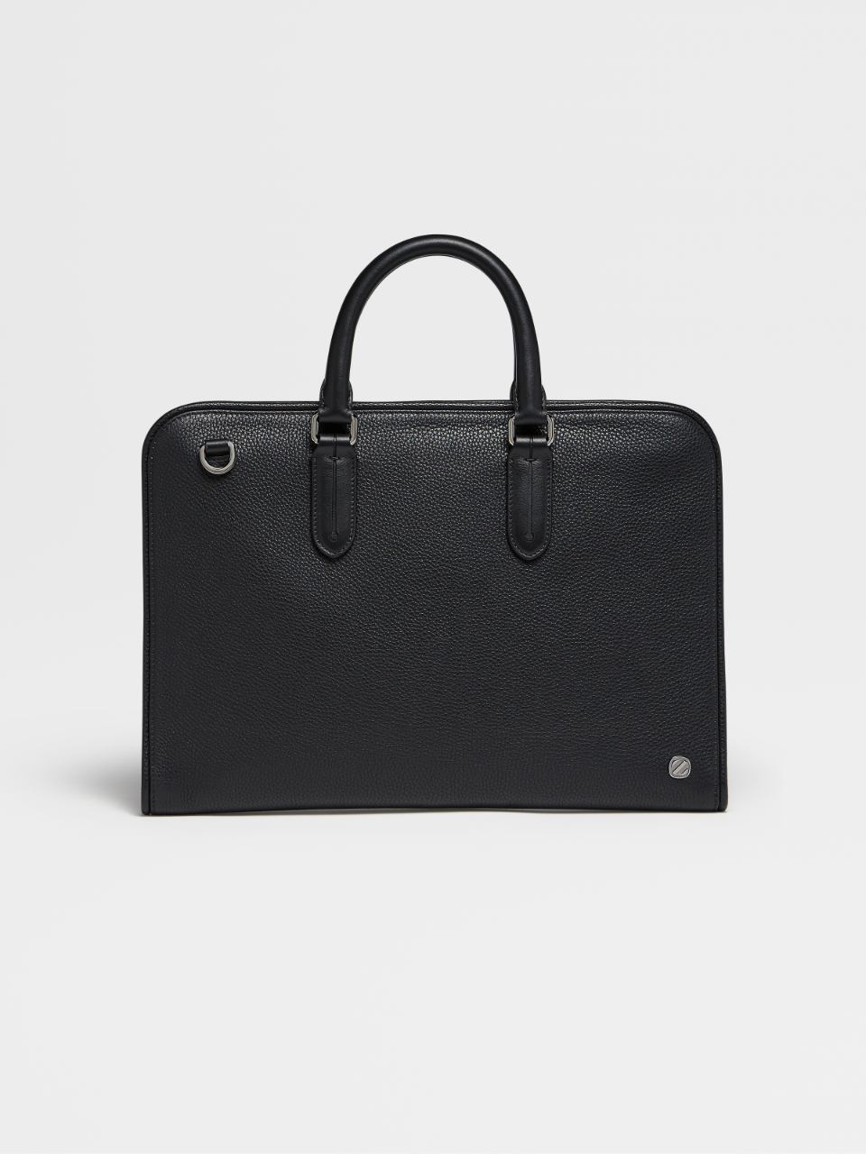 Black Grained Leather New Formal Slim Business Bag